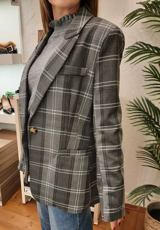 Blazer fantasia quadri Have One col. Grigio