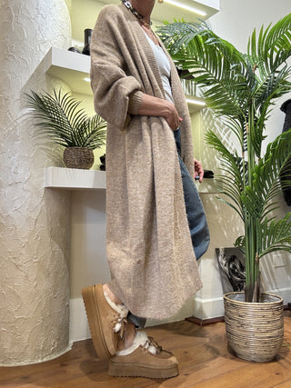 Maxi cardigan BSB col. beige melange 
