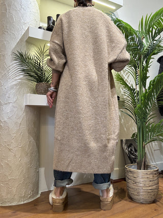 Maxi cardigan BSB col. beige melange 