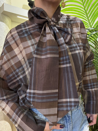Camicia BSB fiocco col. toffee 