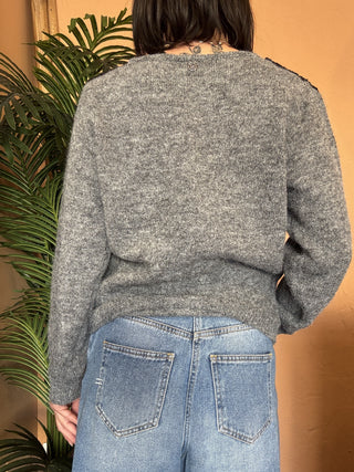 Maglia BSB  pizzo nero col. grigio 