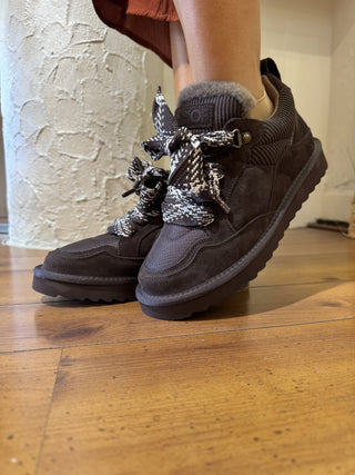 Sneakers Colors of California art. YW621 camoscio col. Cioccolato 