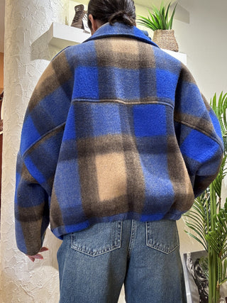 Giacca Haveone quadro col. bluette 