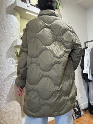Piumino Haveone midi col. militare 