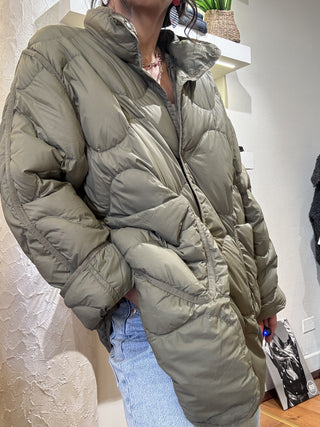 Piumino Haveone midi col. militare 