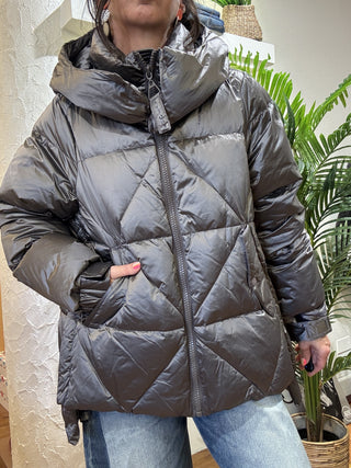 Piumino Haveone maxi cappuccio col. grigio 