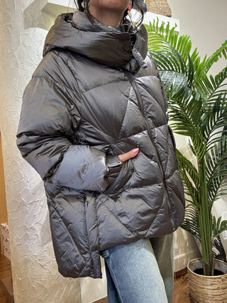 Piumino Haveone maxi cappuccio col. grigio 