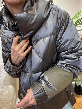 Piumino Haveone maxi cappuccio col. grigio 