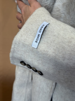 cappotto haveone collo pelliccia col. avena 