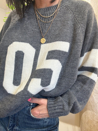 Maglione Kontatto nr.05 col. grigio/ panna 
