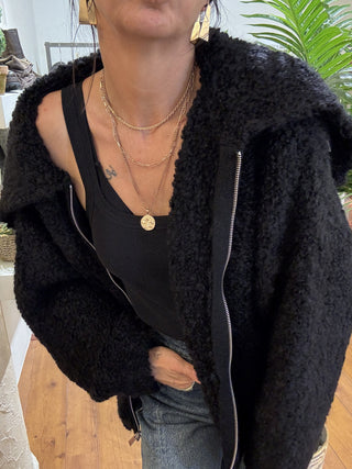 Bomber Kontatto zip col. nero 