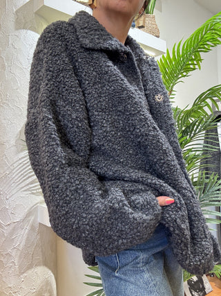 Bomber Kontatto bottonii teddy col. antracite 