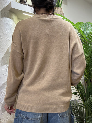 Maglione Kontatto frange col. mastice 