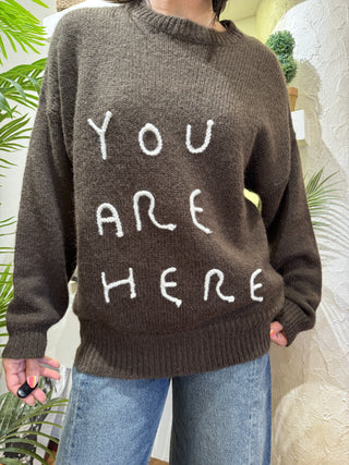 Maglione Kontatto ricamo col. moka 