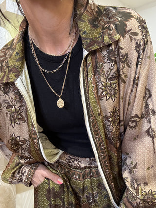 Bomber e pantalone Kontatto col. foulard 