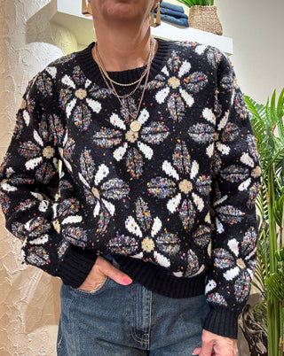 Maglia Molly Bracken jacquard fiori<BR/><BR/> 