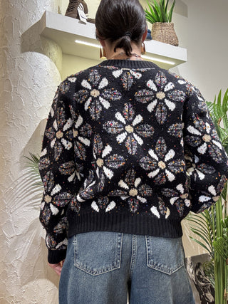 Maglia Molly Bracken jacquard fiori<BR/><BR/> 