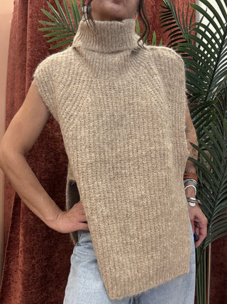 Gilet Molly Bracken dolcevita col. beige 