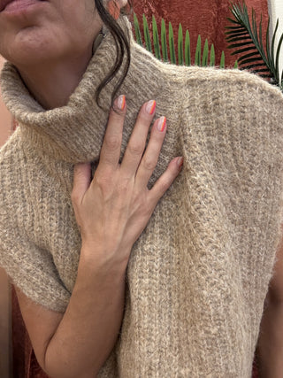 Gilet Molly Bracken dolcevita col. beige 