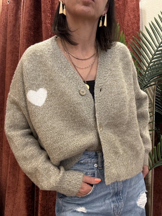Cardigan Molly Bracken cuore col. beige 