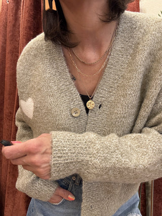 Cardigan Molly Bracken cuore col. beige 