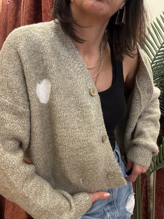 Cardigan Molly Bracken cuore col. beige 