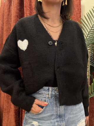 Cardigan Molly Bracken cuore col. nero 