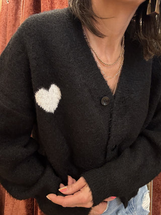 Cardigan Molly Bracken cuore col. nero 