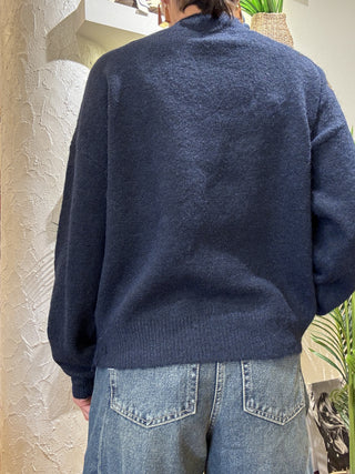 Maglia Molly Bracken pailettes oro col. blu 