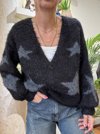 Cardigan Molly Bracken stelle col. nero 