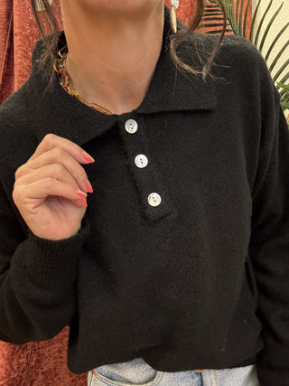 Polo Molly Bracken bottoni col. nero 