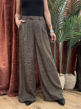 Pantalone Molly Bracken maculato col. cioccolato 