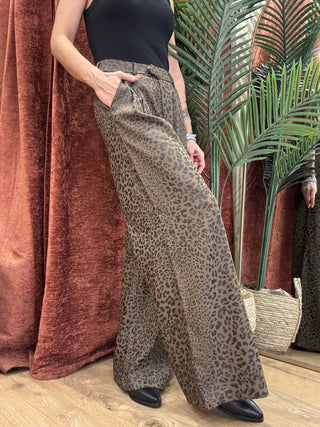 Pantalone Molly Bracken maculato col. cioccolato 
