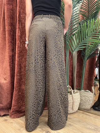 Pantalone Molly Bracken maculato col. cioccolato 