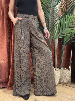 Pantalone Molly Bracken maculato col. cioccolato 