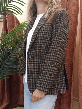 Giacca Molly bracken check e velluto 