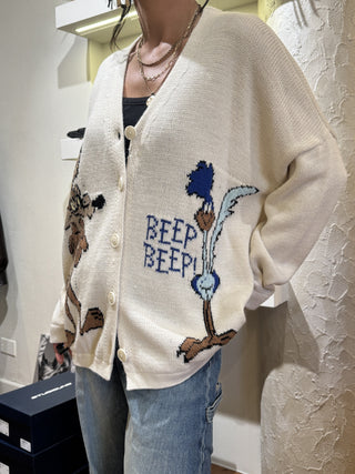 Cardigan Philia Loft willy coyote col. panna 