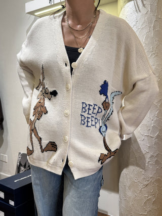 Cardigan Philia Loft willy coyote col. panna 