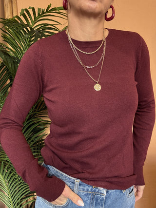Maglia  Vicolo basic col. Borgogna 
