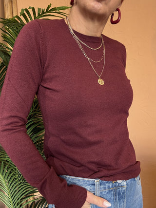 Maglia  Vicolo basic col. Borgogna 