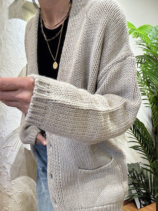 Cardigan Vicolo bottoni col. taupe 