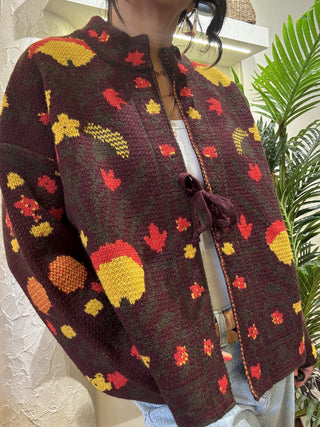 Cardigan Vicolo collo coreana col. bordeaux 