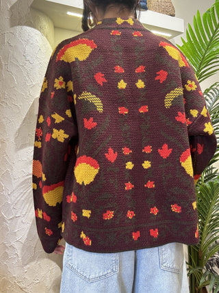 Cardigan Vicolo collo coreana col. bordeaux 