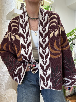 Kimono Vicolo col. bordeaux 