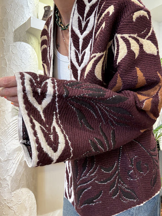 Kimono Vicolo col. bordeaux 