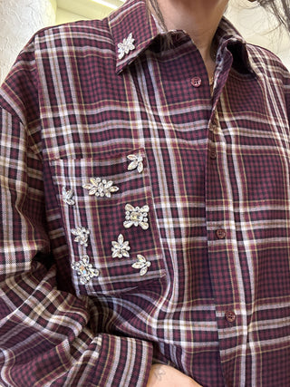 Camicia Vicolo quadri col. bordeaux 