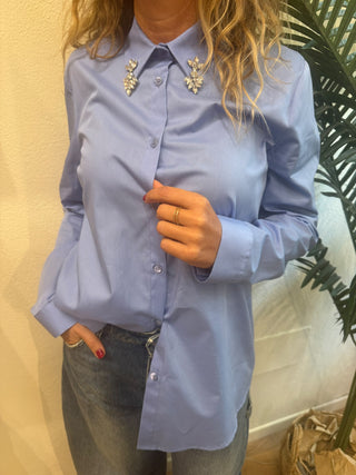 Camicia Vicolo collo gioello col. azzurro 