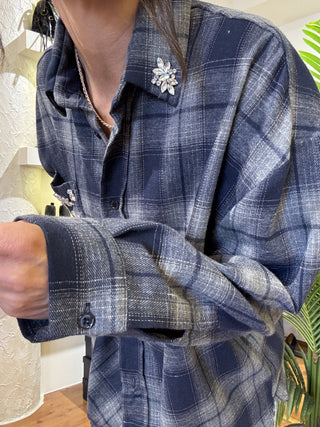 Camicia Vicolo quadri col. blu 