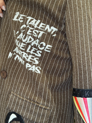 Giacca Vicolo patch col. marrone 