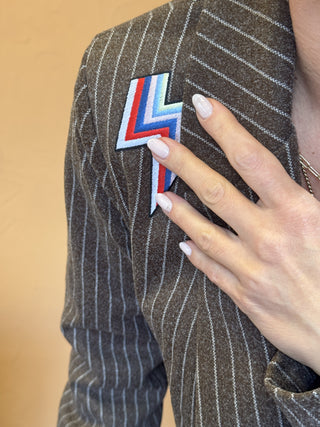 Giacca Vicolo patch col. marrone 